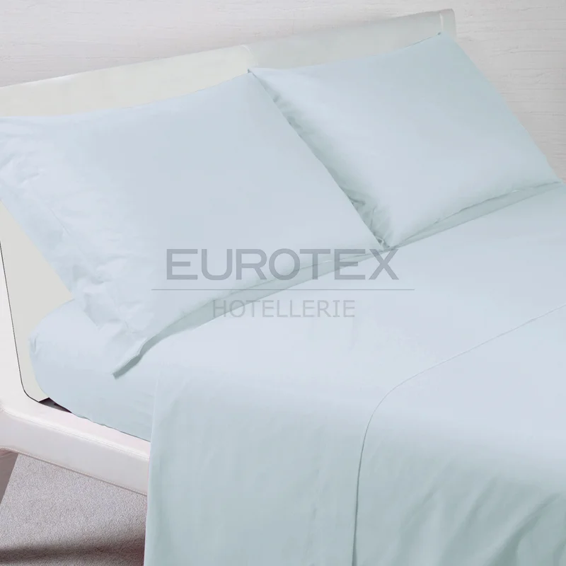 Completo lenzuola colorate in cotone per alberghi e B&B - Eurotex